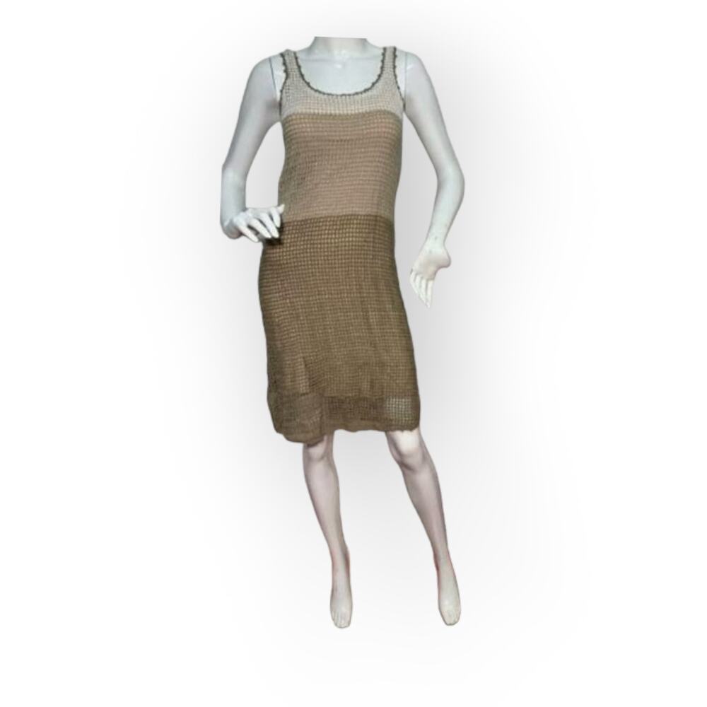 Tommy Bahama 100 Percent Cotton Knitted Crochets Tank Dress Sz Xs